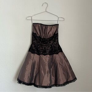 Jessica McClintock For Gunne Sax Vintage Strapless Mini Dress